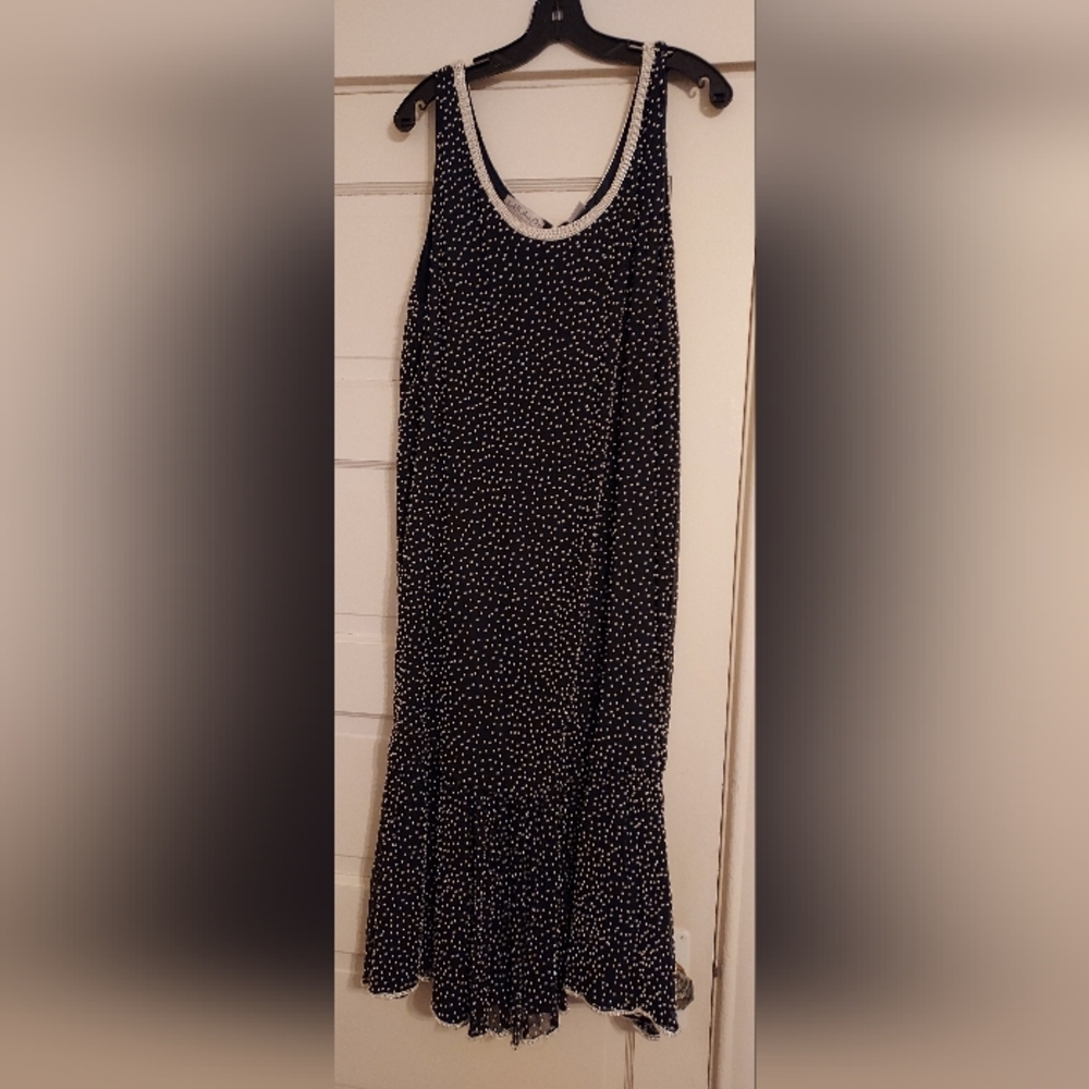 Elegant Black Beaded Dress & Jacket Set